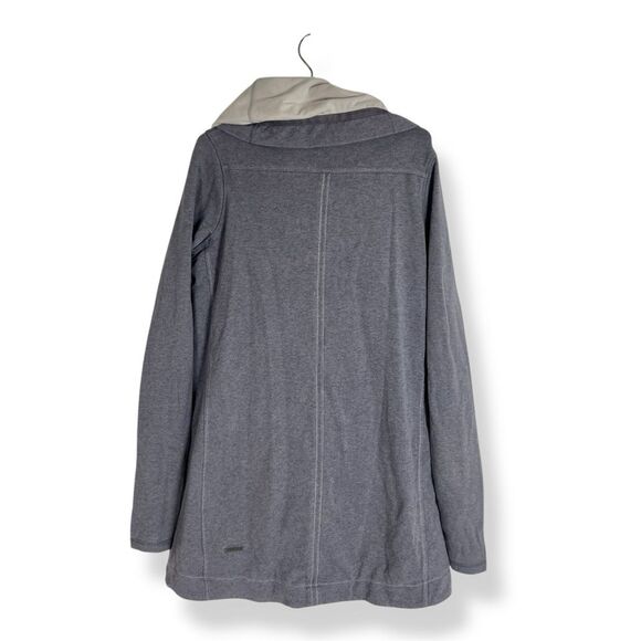 Lululemon ‘Method Wrap’ Gray Cowl Neck Asymmetrical Zip Up Jacket - Picture 7 of 10
